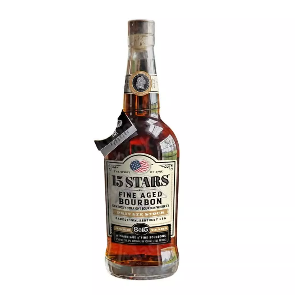 15 Stars Private Stock Bourbon – 8 & 15 Year Blend (750ml)