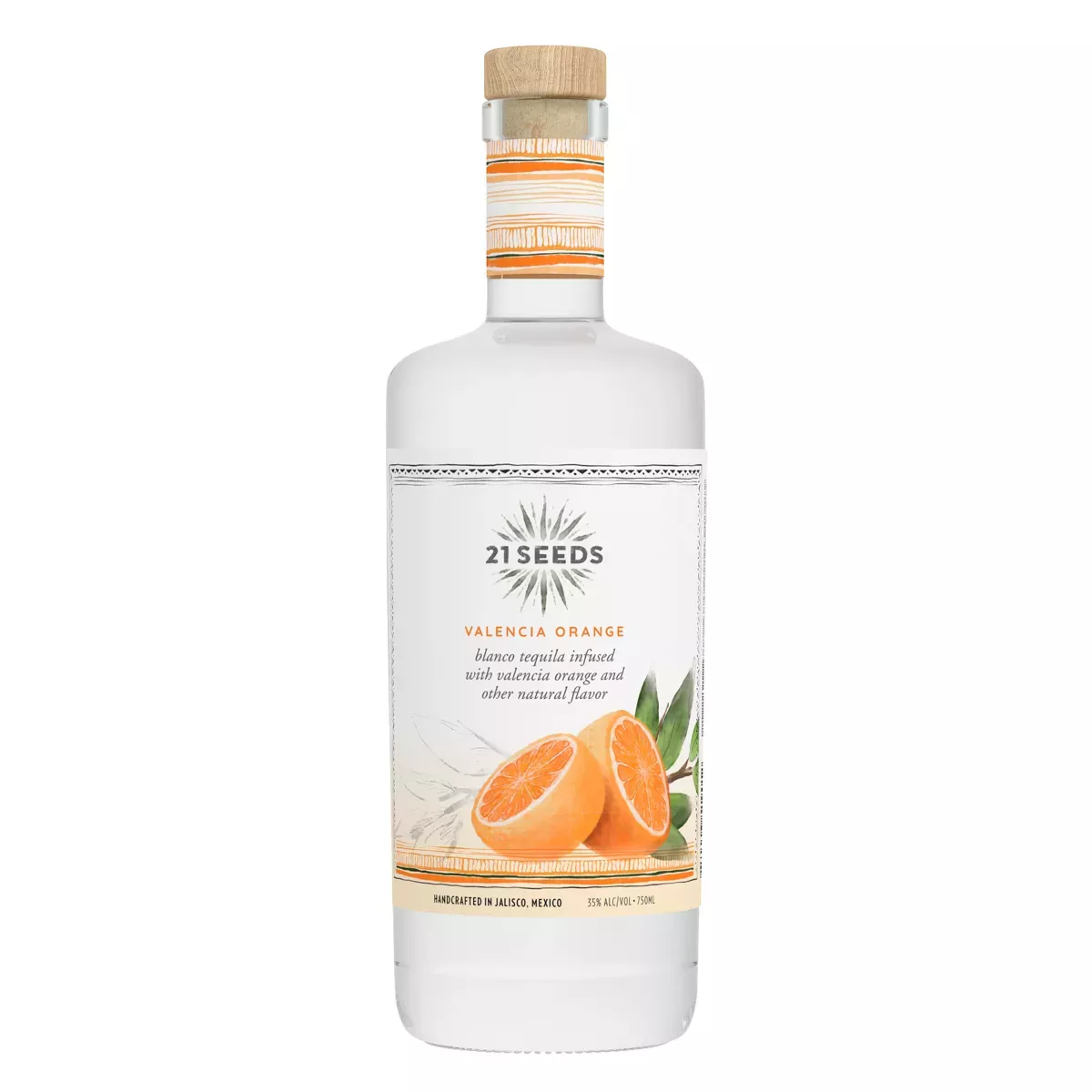 21 Seeds Valencia Orange Blanco Tequila - 750ml