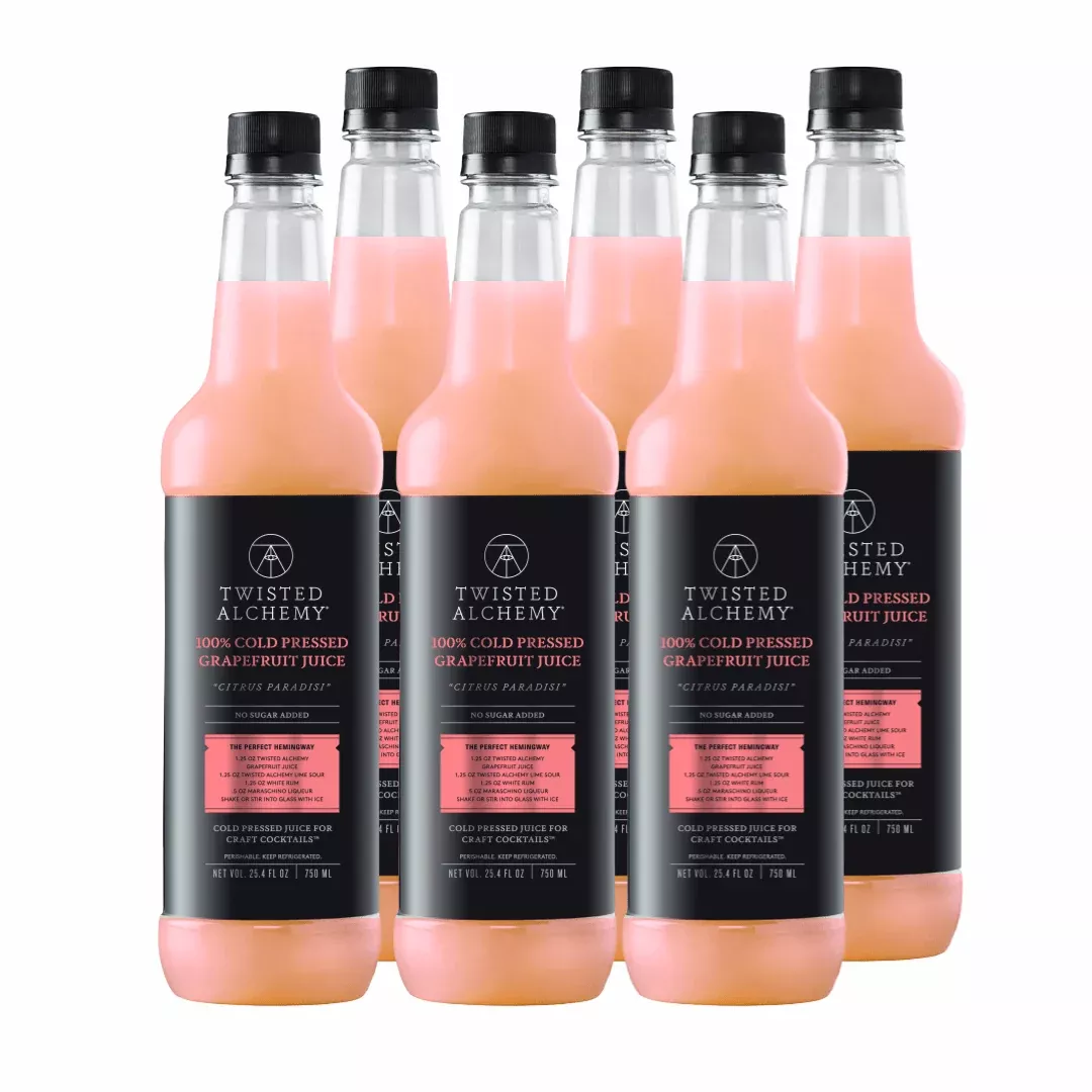 6 BOTTLES - 100% GRAPEFRUIT JUICE FRESH COLD PRESSED