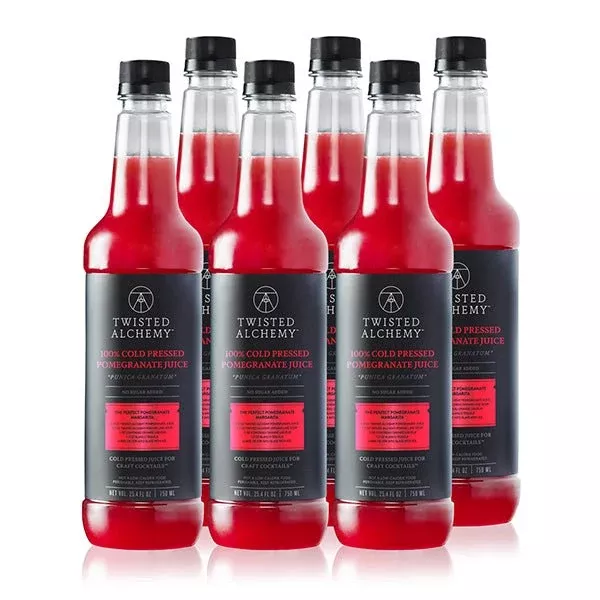 6 BOTTLES - 100% POMEGRANATE JUICE FRESH COLD PRESSED