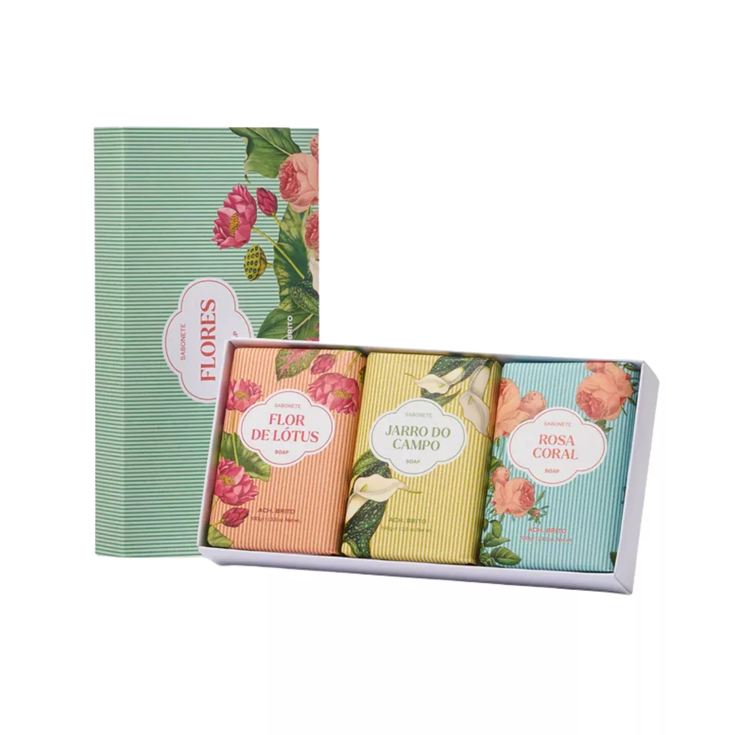 Ach.Brito Flowers Soap Gift Box-3x100gr