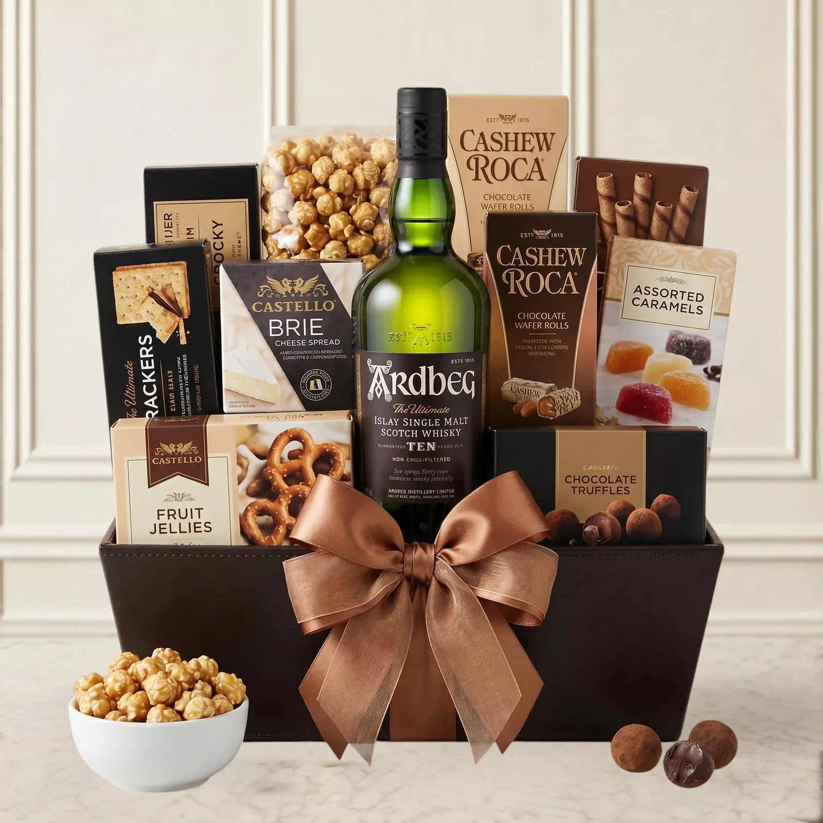 Ardbeg 10 Year Single Malt Scotch Whisky Gift Basket