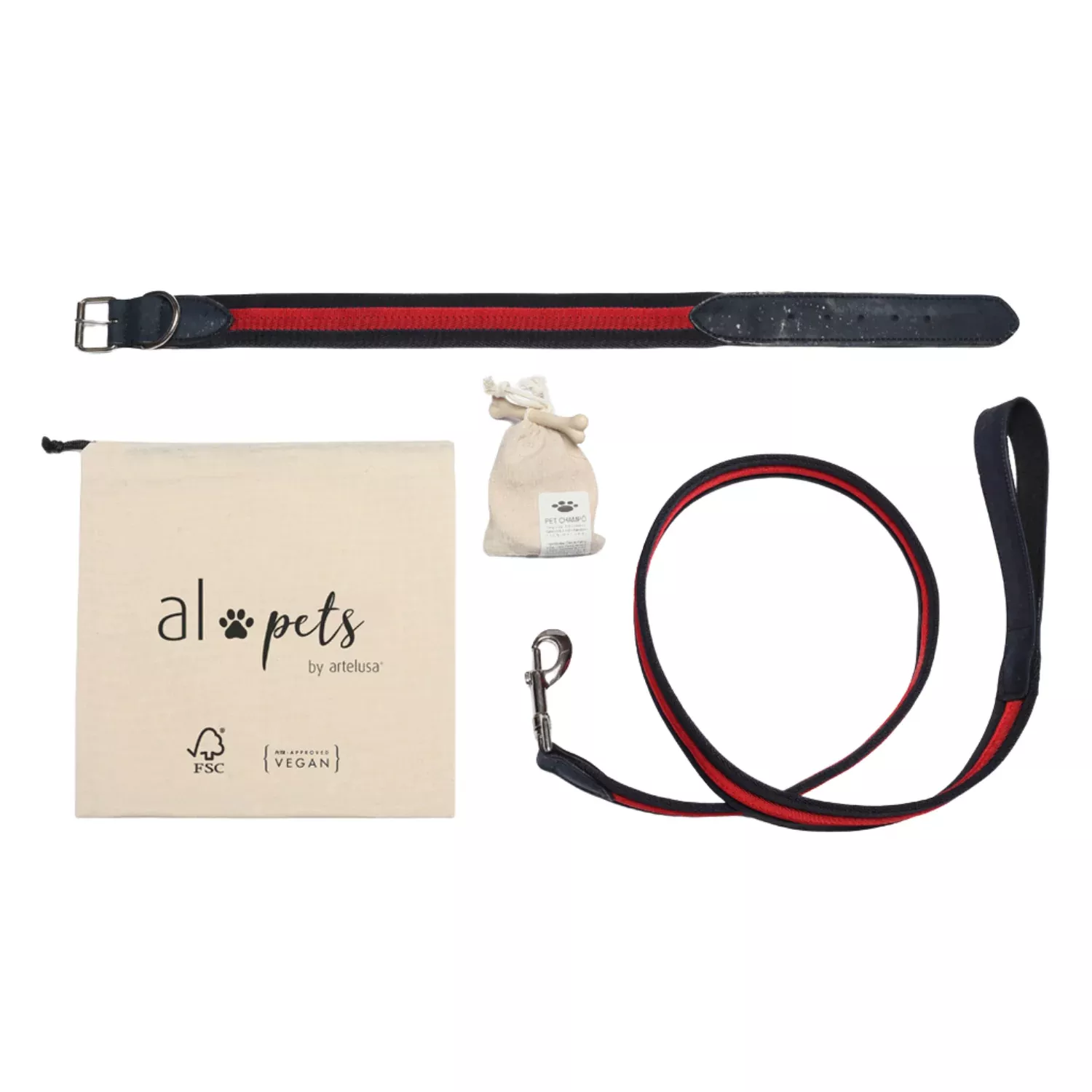 Artelusa Pet Bundle - Blue and Red Fabric - 35 MM