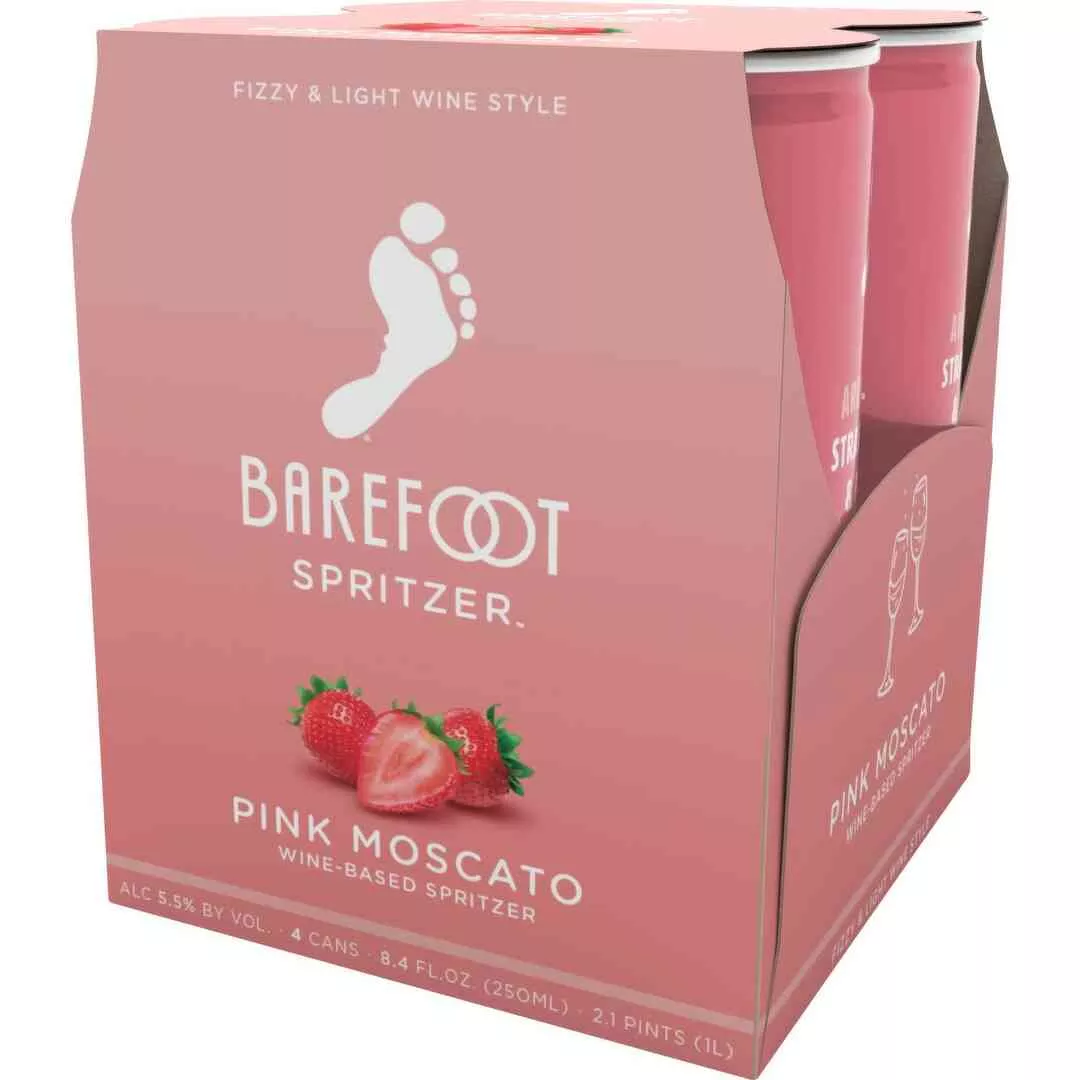 Barefoot Spritzer – Pink Moscato 4pk 250mL