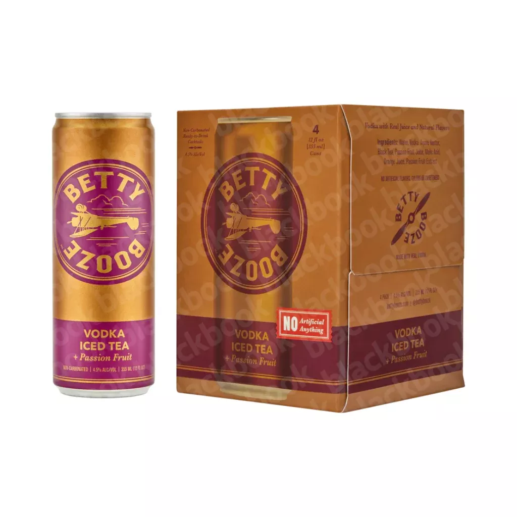 Betty Booze Passion Fruit Vodka Iced Tea4-Pack 355ml