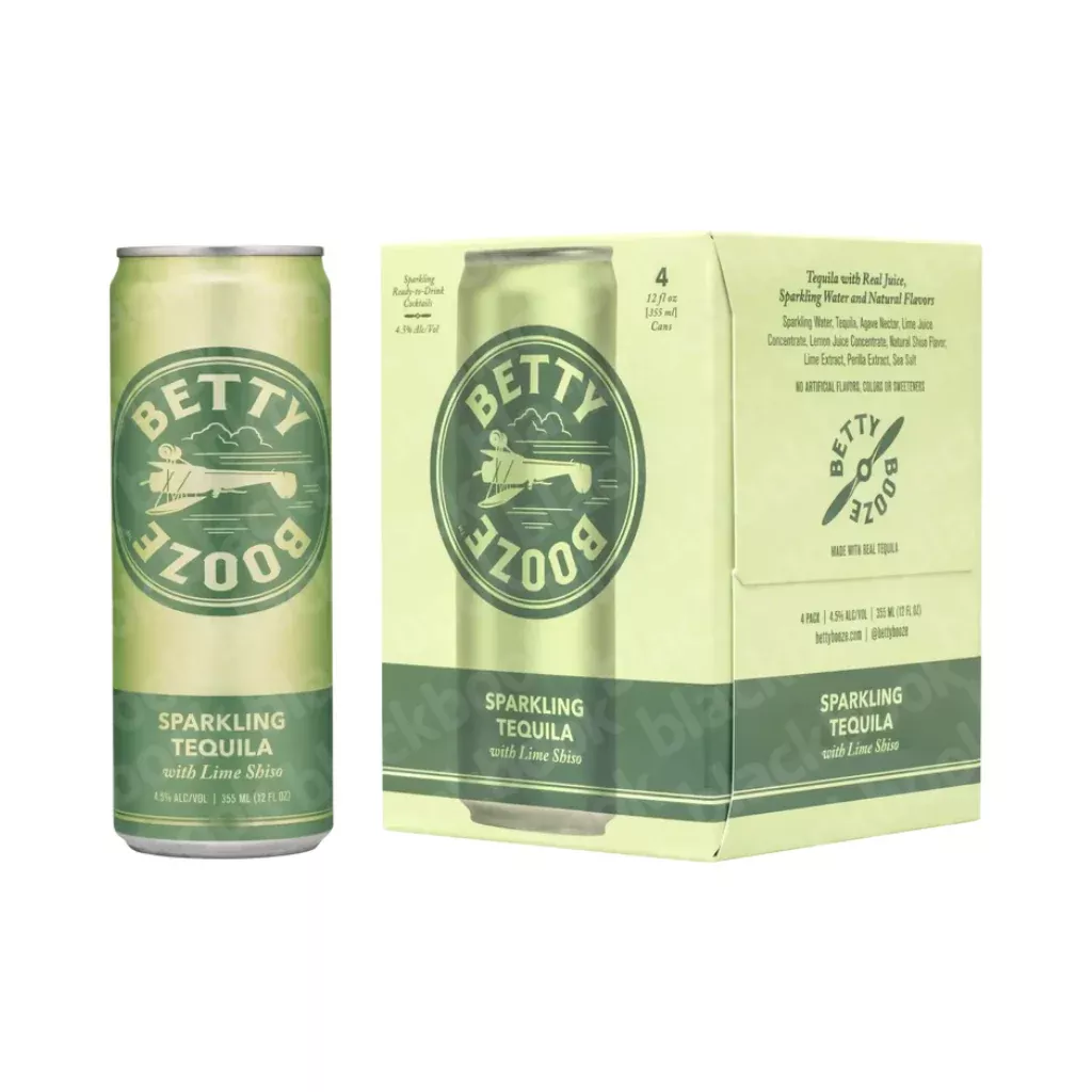 Betty Booze Sparkling Tequila with Lime Shiso 4-Pack 355ml