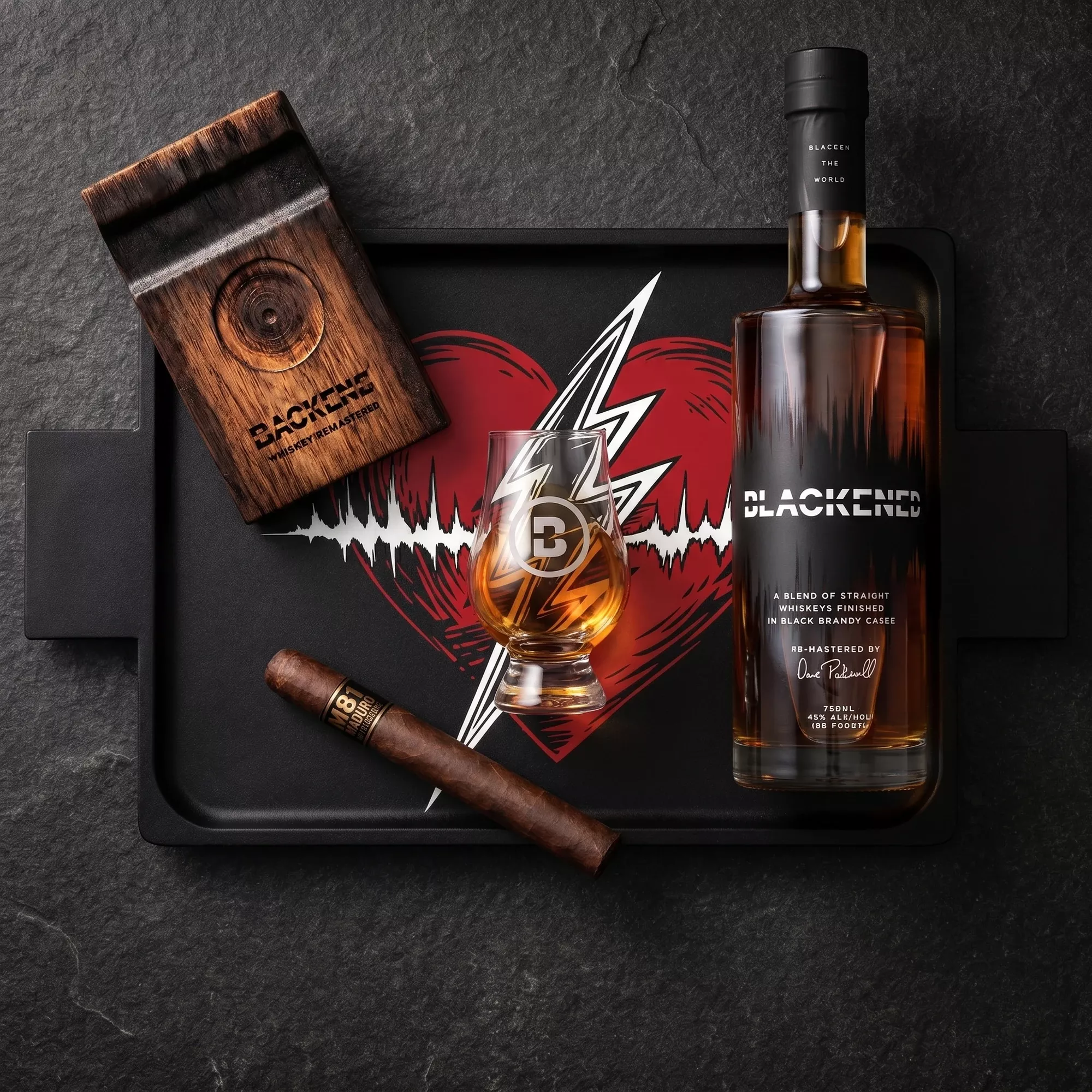 Blackened Whiskey & Cigar with Glencairn Gift Set