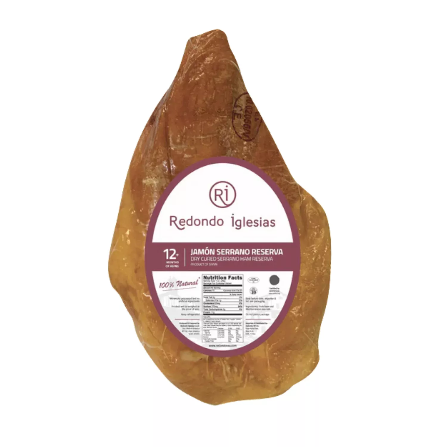 Boneless Serrano Ham Reserva Redondo Iglesias - WHOLE