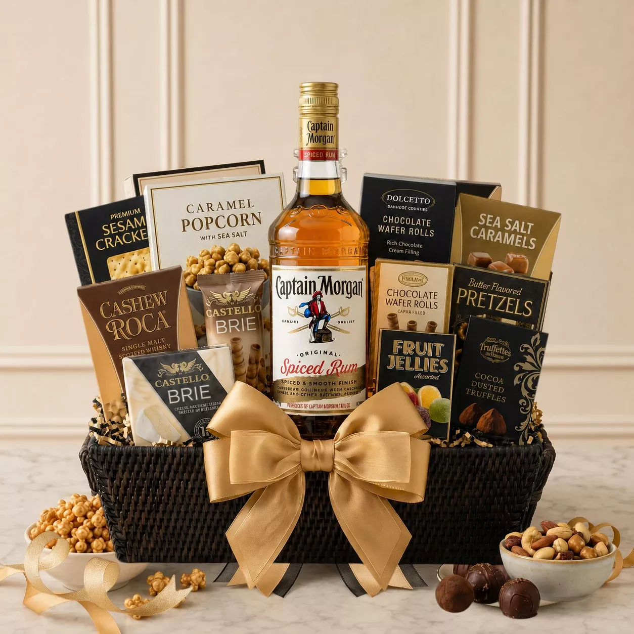 Captain Morgan Spcied Original Rum Gift Basket