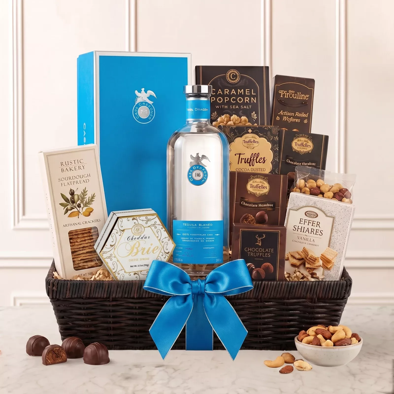 Casa Dragones Blanco Tequila Gift Basket