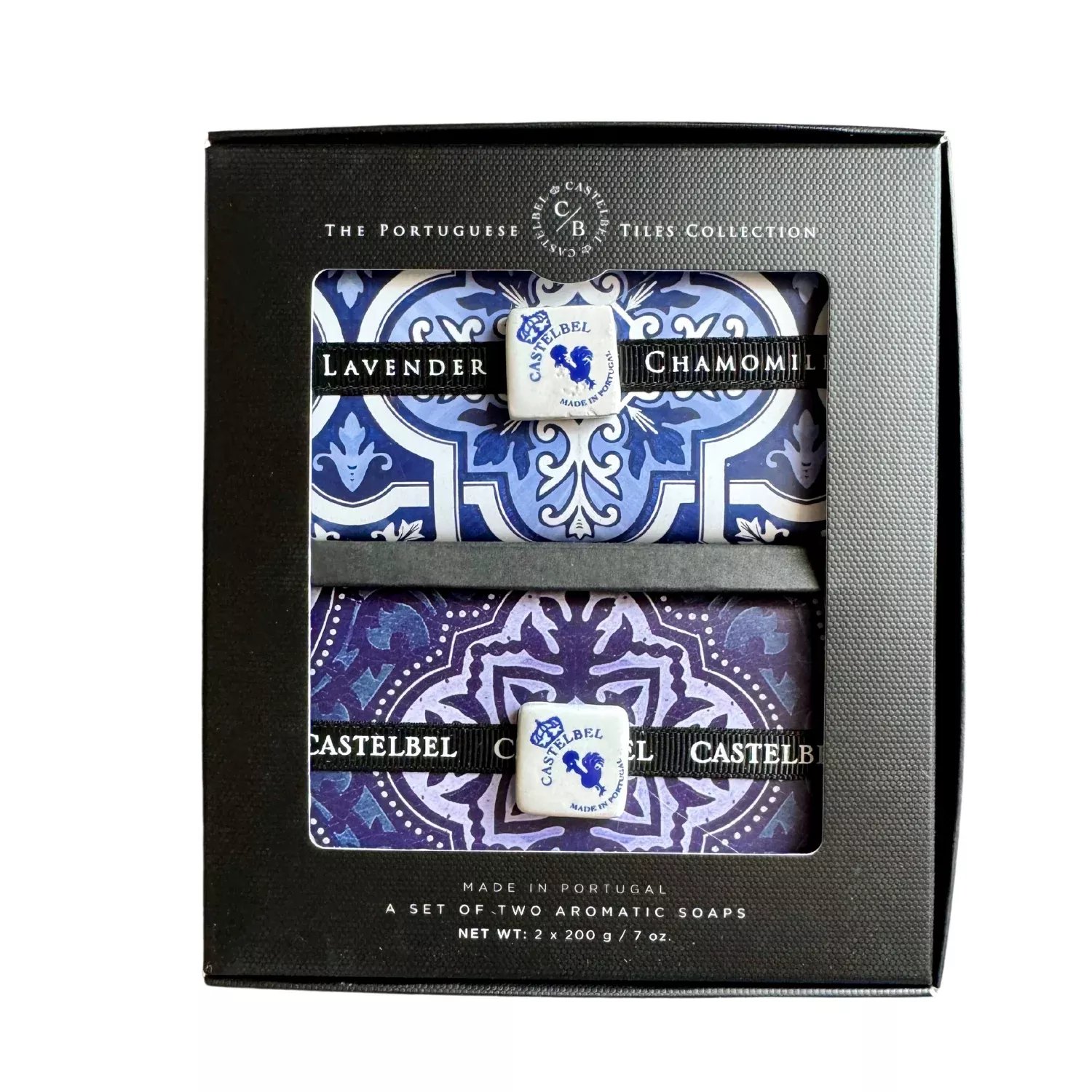 Castelbel Tile Lavender Chamomile & Rhubarb Cassis Soap Set-2x200gr