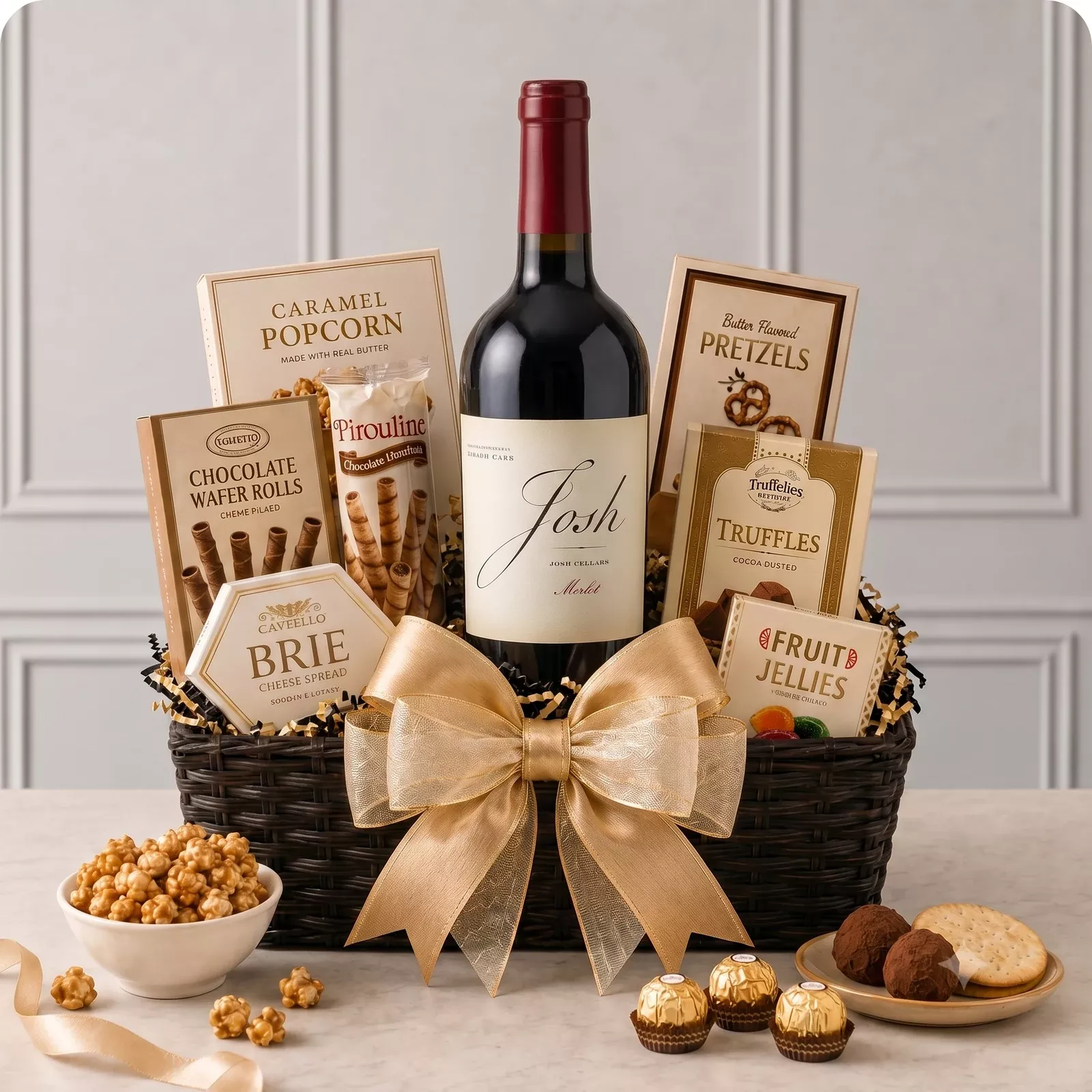 Classic Red Wine Gift Basket
