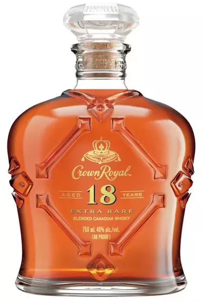 Crown Royal Canadian Extra Rare Whiskey Aged 18 yeras
