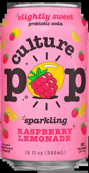 Culture Pop Raspberry Lemonade Probiotic Soda