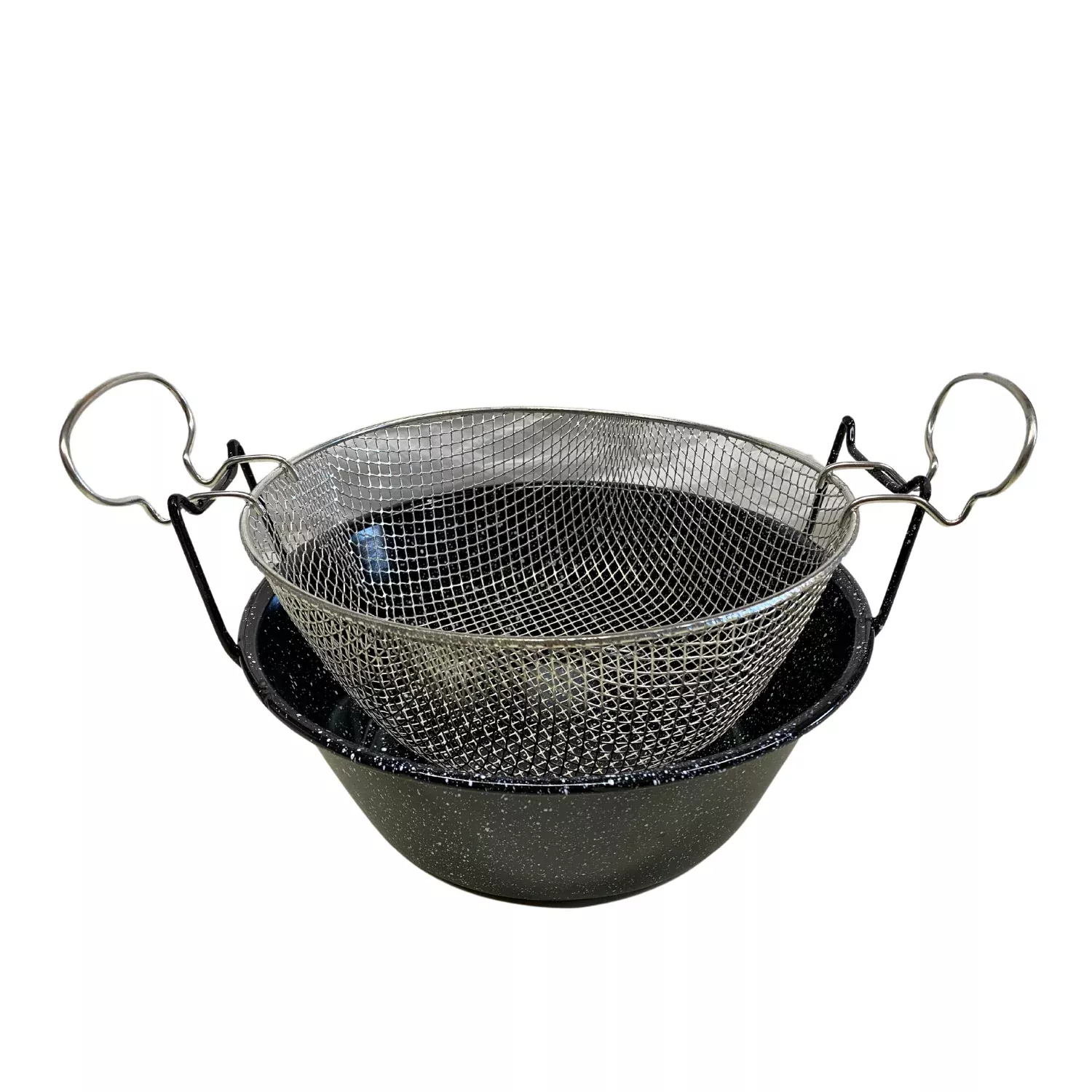 Enameled Iron Deep-frier with Basket