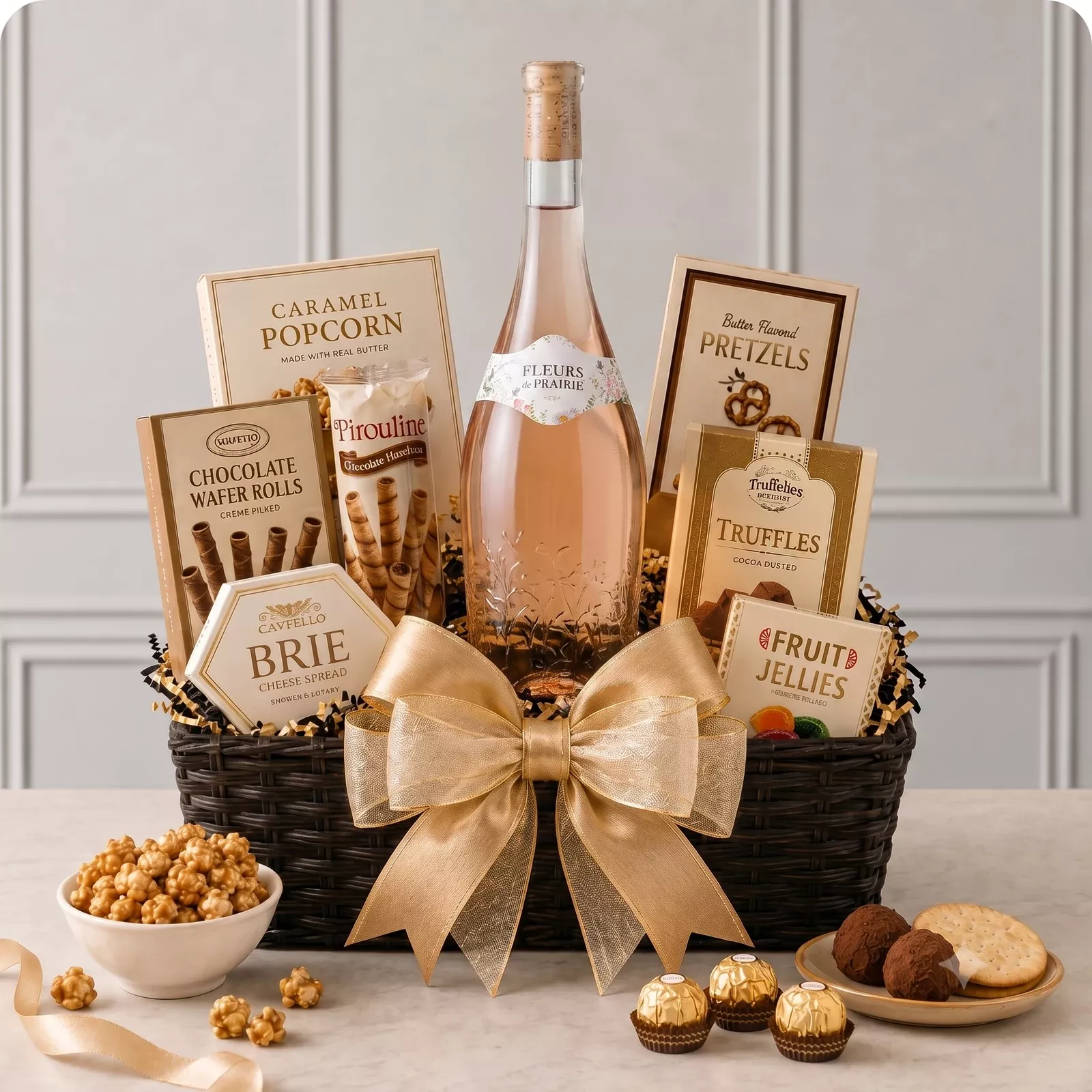 French Provance Rose Wine Gift Basket