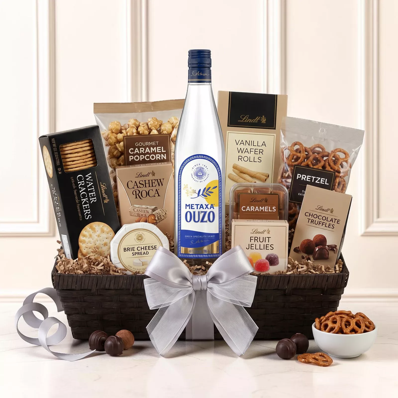 Greek Ouzo Mediterranean Gift Basket