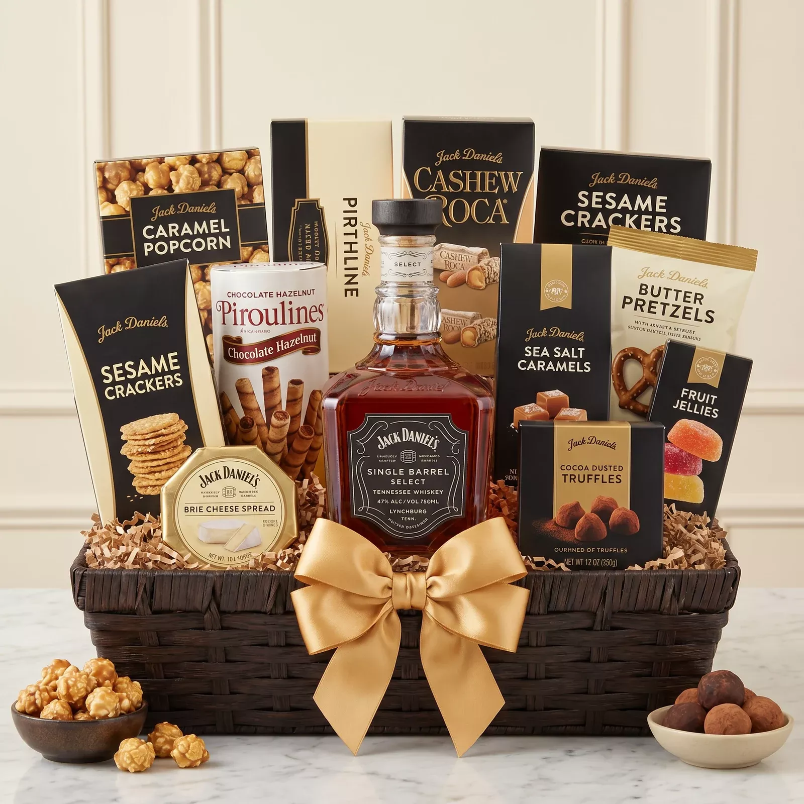 Jack Daniel's Single Barrel Tennessee Whiskey Gift Basket