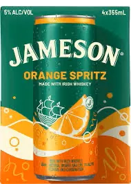 Jameson Orange Spritz 12oz 4 Pack Cans