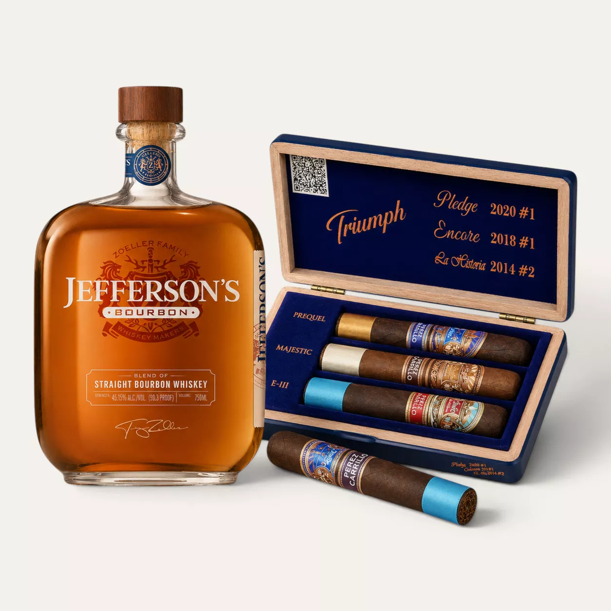 Jefferson's Bourbon & Perez-Carrillo Triumph Cigar Pairing Gift Set