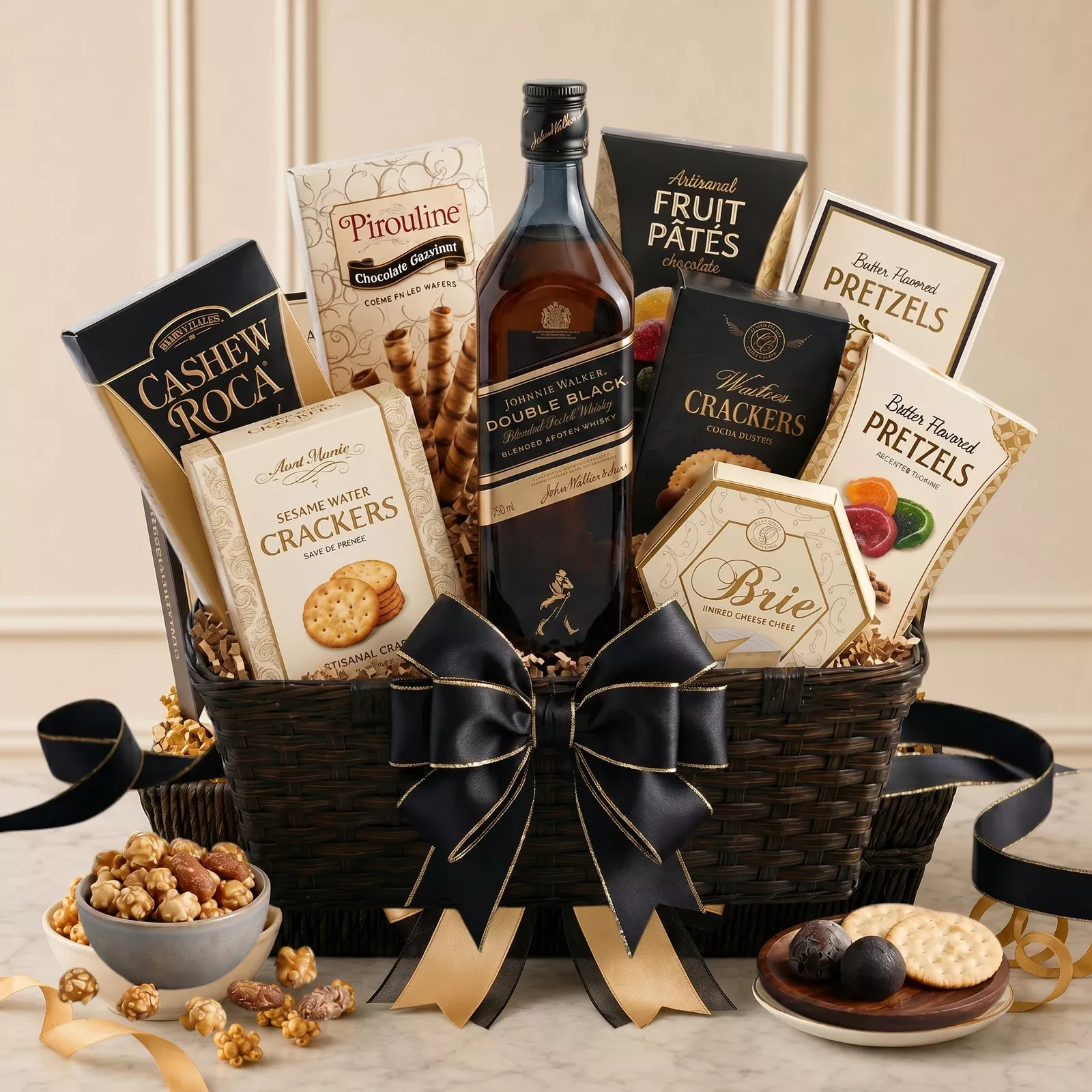 Johnnie Walker Double Black Scotch Gift Basket
