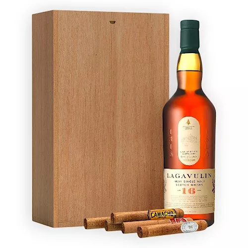 Lagavulin Scotch Whisky Gift Set with Cigars