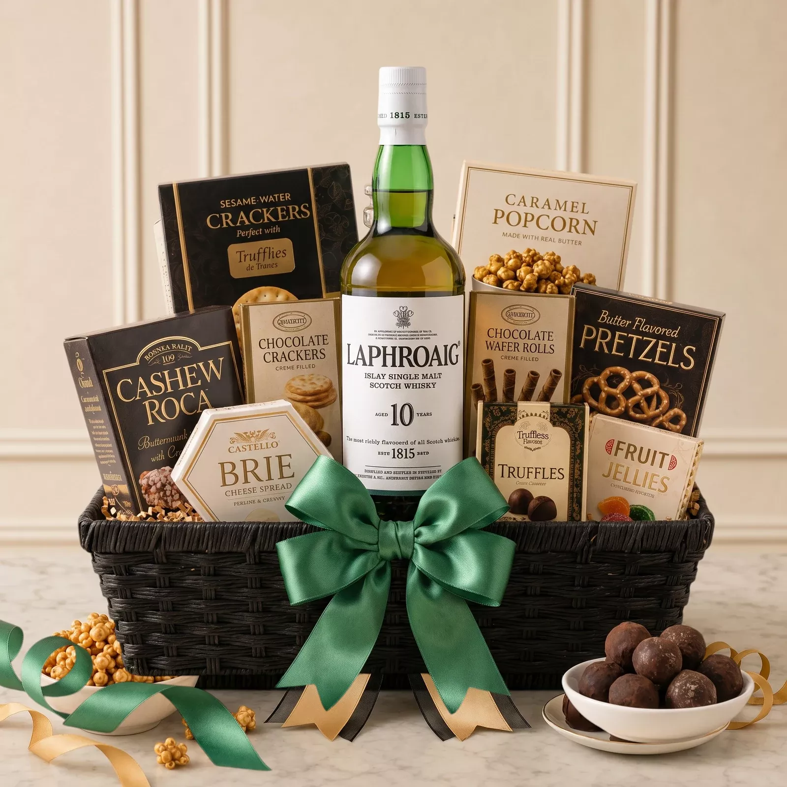 Laphroaig 10 Year Islay Single Malt Scotch Gift Basket