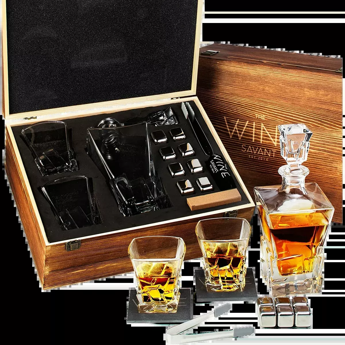 Luxury Whiskey Decanter And Glasses Set Premium Barware Gift