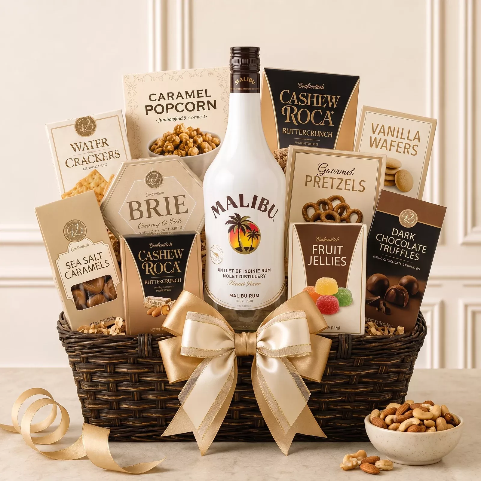 Malibu Coconut Rum Gift Basket