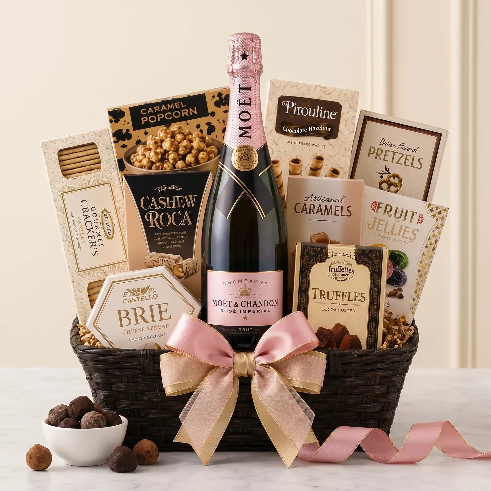 Moet & Chandon Rose Imperial Champagne Gift Basket