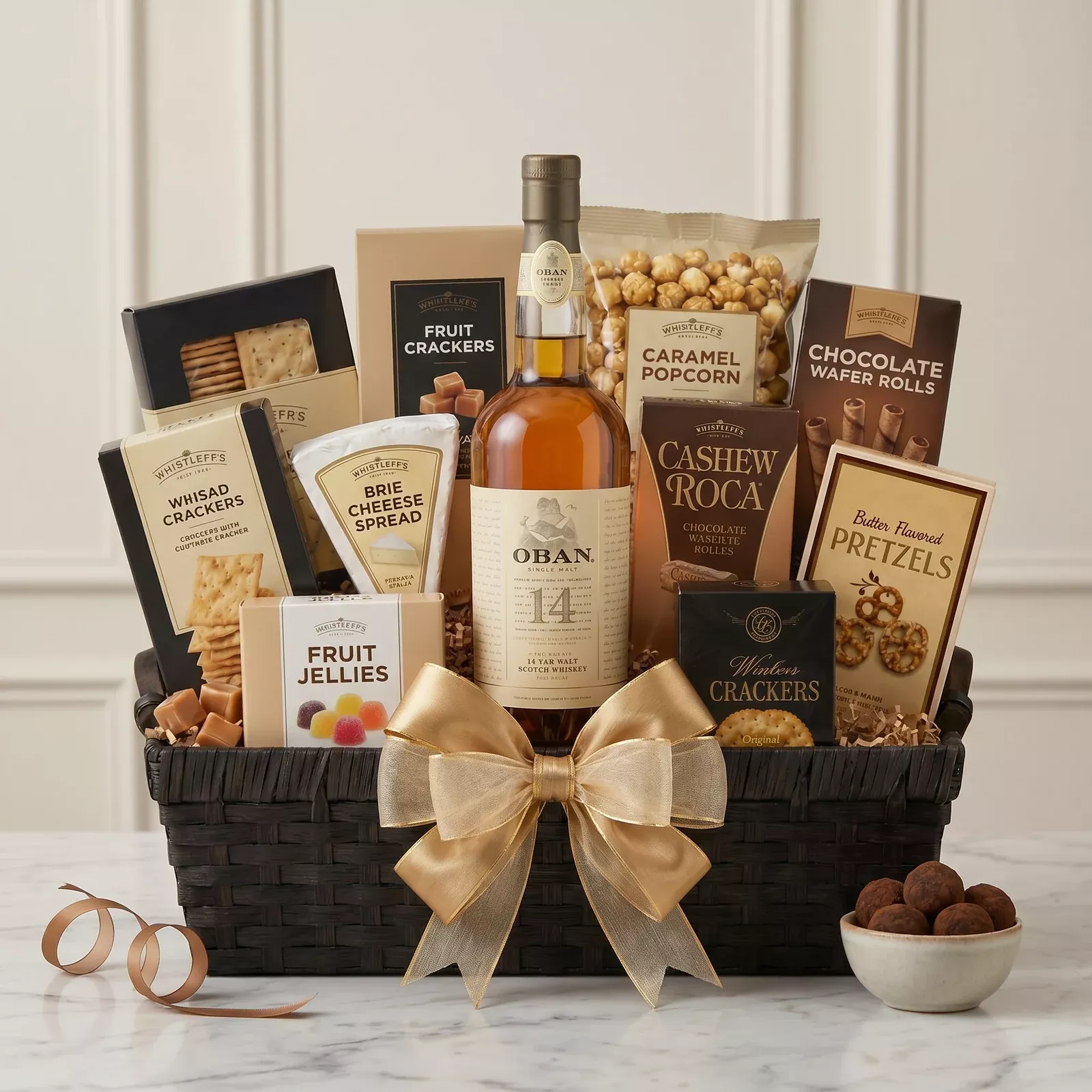 Oban 14 Year Highland Year Single Malt Scotch Whisky Gift Basket