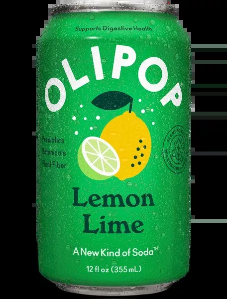 OLIPOP Lemon Lime Prebiotic Soda