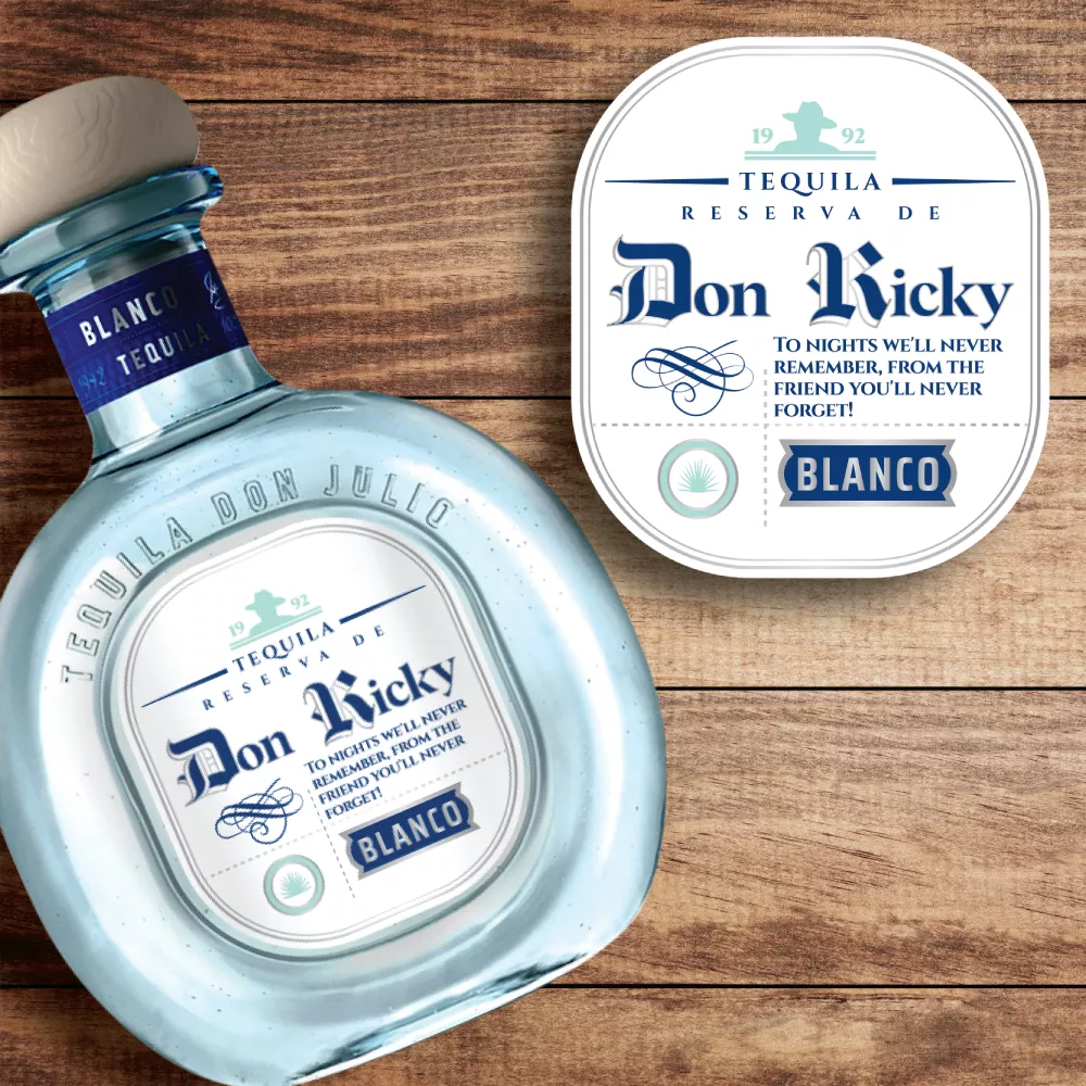 Personalized Don JulioTequila Custom Label Bottle Gift
