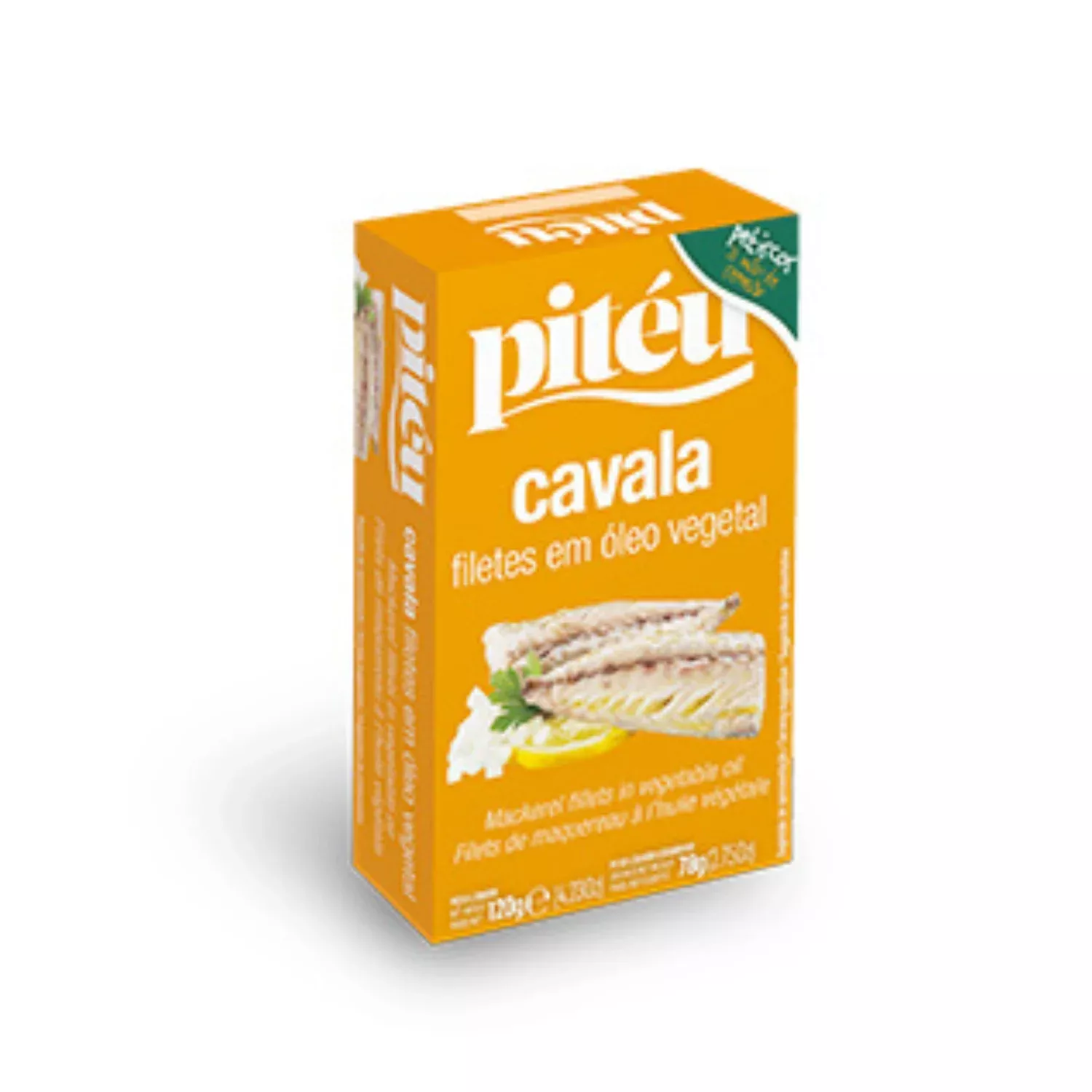 Piteu Mackerel Fillets in Vegetable Oil-120gr