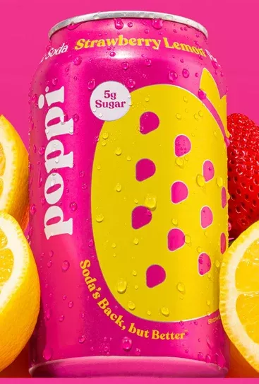Poppi Prebiotic Soda Strawberry Lemon