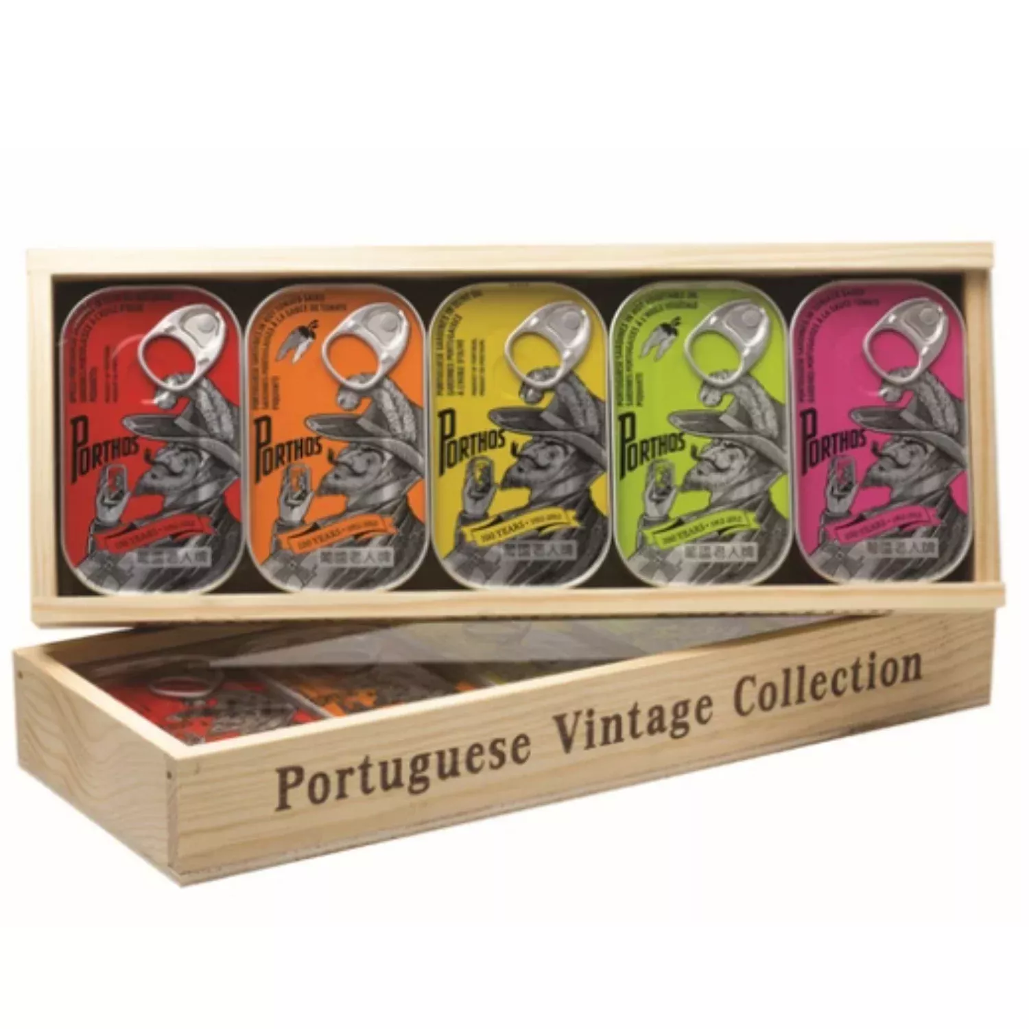 Porthos Sardines Wooden Box-5x125gr
