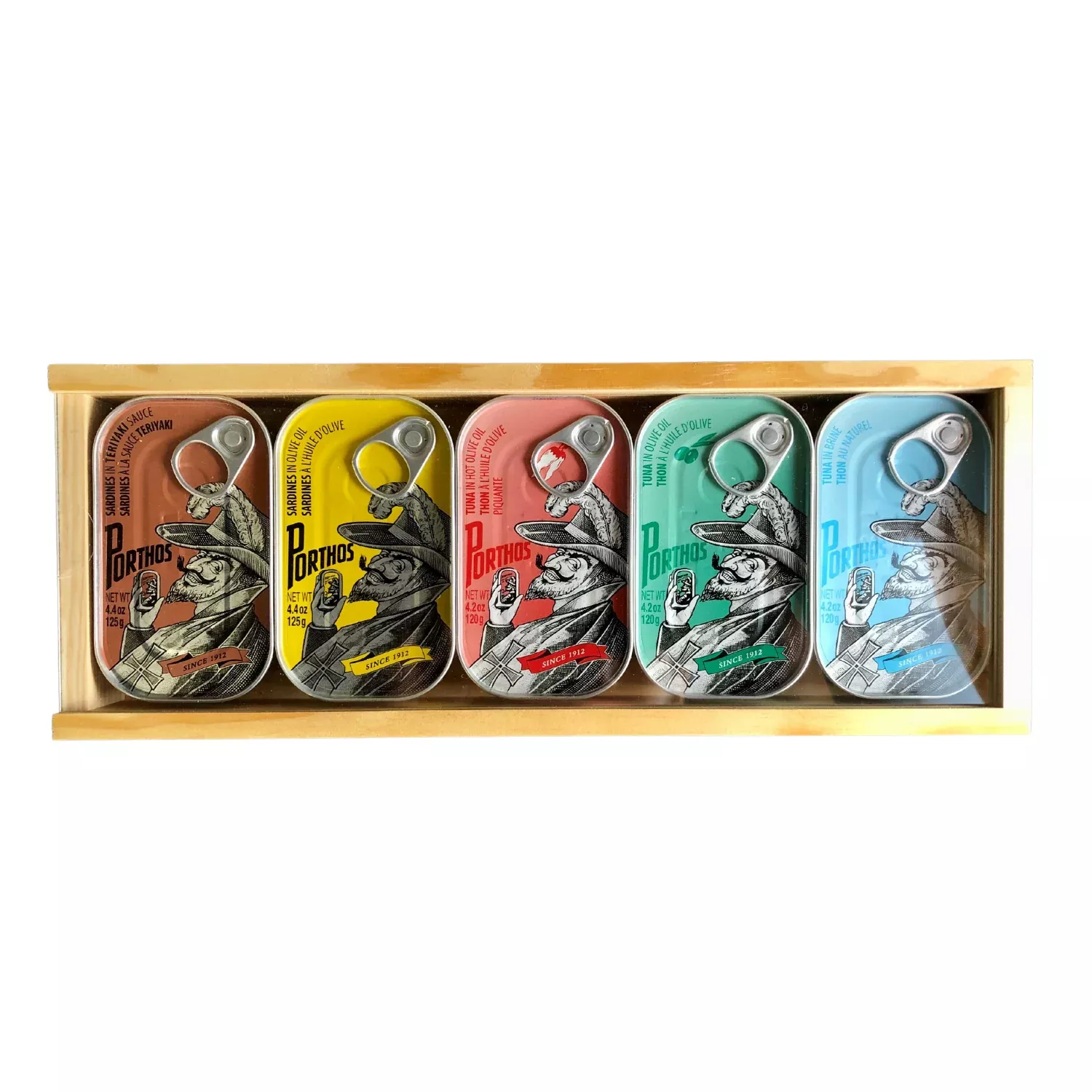 Porthos Variety Wooden Box-5 cans