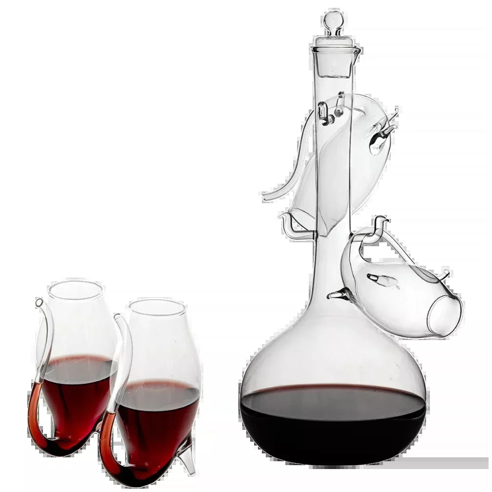 Porto Decanter Set With Port Sippers Premium Barware Gift Elegant Drinkware Collection