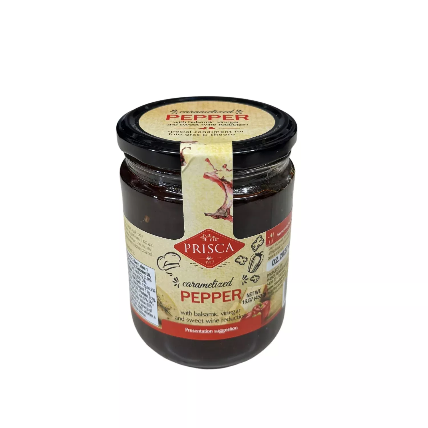 Prisca Caramelized Pepper with Balsamic Vinegar and Sweet Wine Reduction-450gr