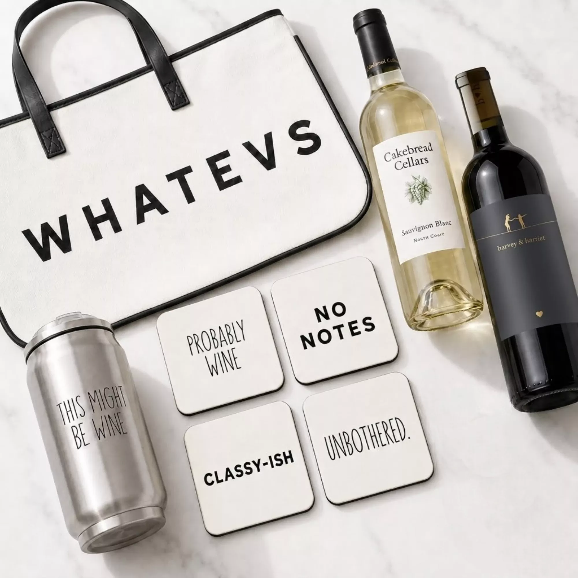 Probably Wine Gift Set – Tote, Tumbler & Coasters (and wine!)