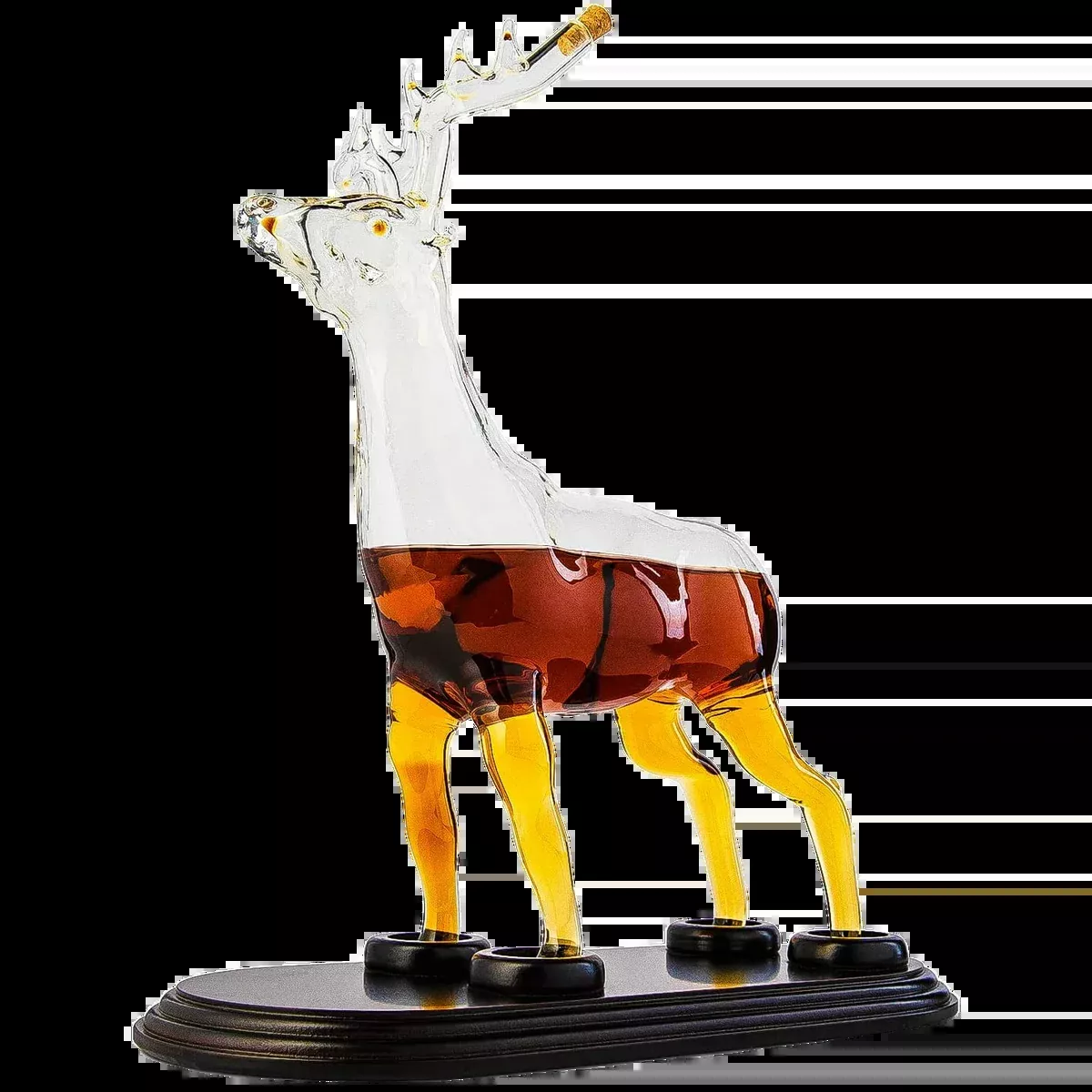 Reindeer Whiskey Decanter Premium Barware Gift Elegant Drinkware Collection