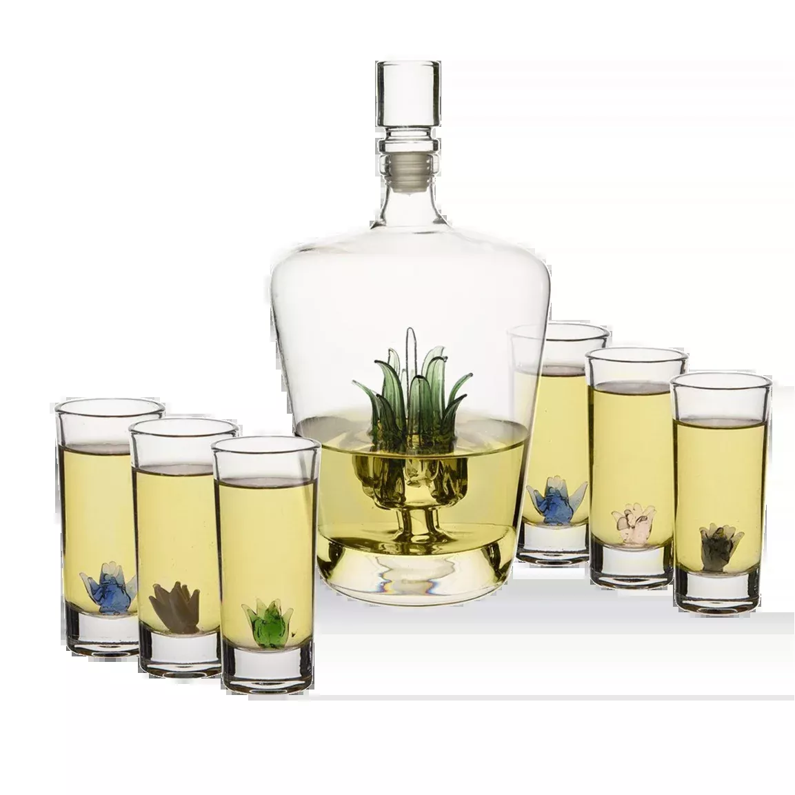 Tequila Decanter Set Premium Barware Gift Elegant Drinkware Collection