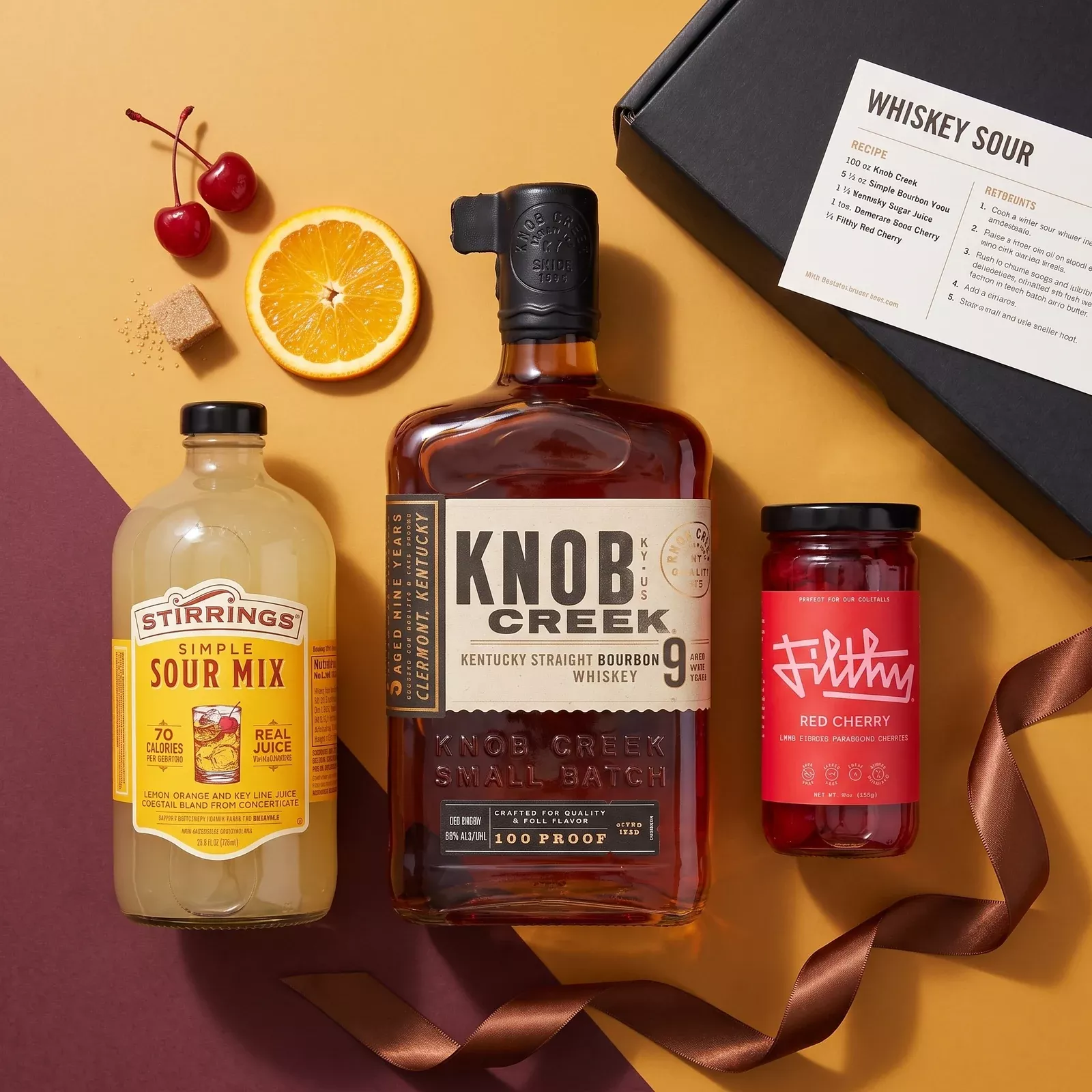 Whiskey Sour Gift Set with Knob Creek Bourbon
