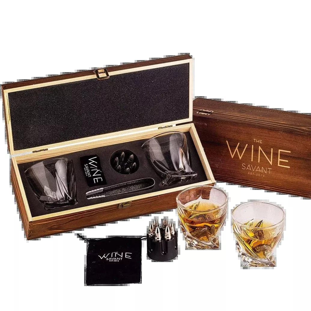 Whiskey Stones Bullets Gift Set Premium Barware Gift Elegant Drinkware Collection