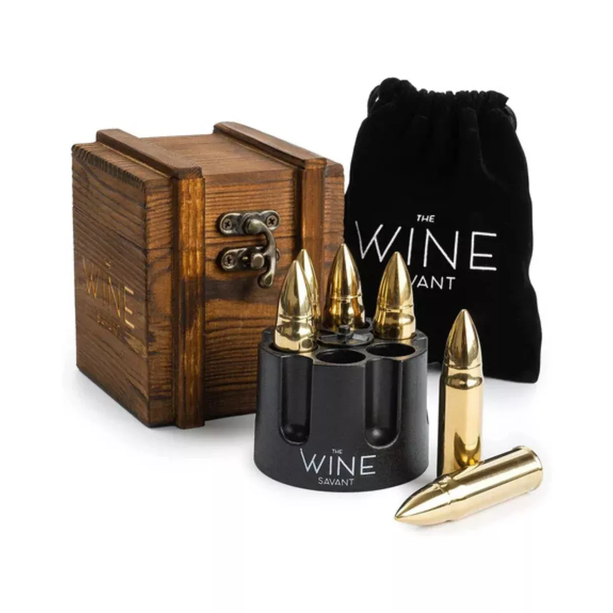 Whiskey Stones Bullets Stainless Steel 1 Premium Barware Gift